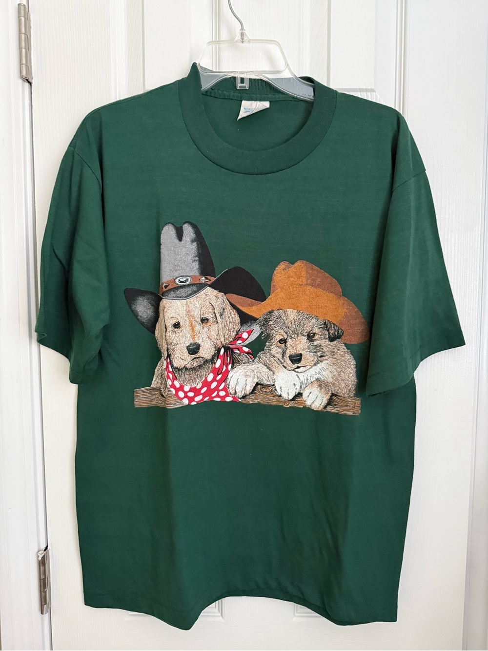 Vintage Dogs with Cowboys hat tee